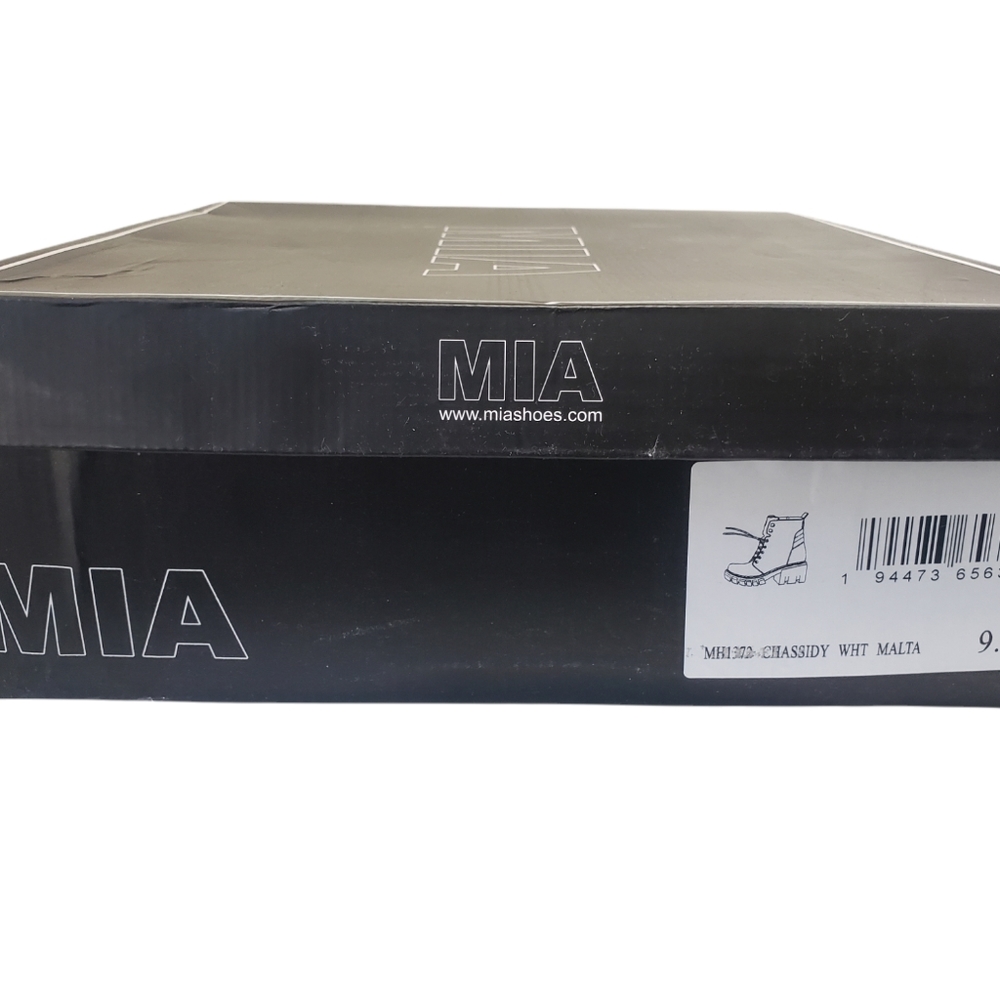 MIA Tauren Faux Leather Combat Boots Women's Size 9 Chassidy White Malta… - Picture 14 of 16